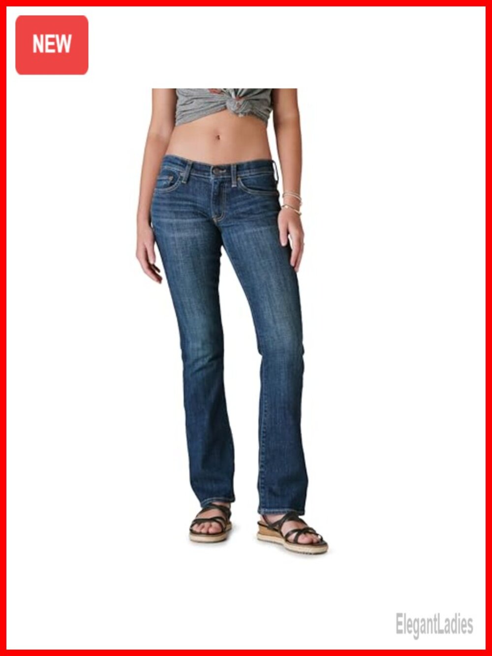 Lucky Brand Mid Rise Easy Rider Bootcut Jeans Women Cotton Stretch